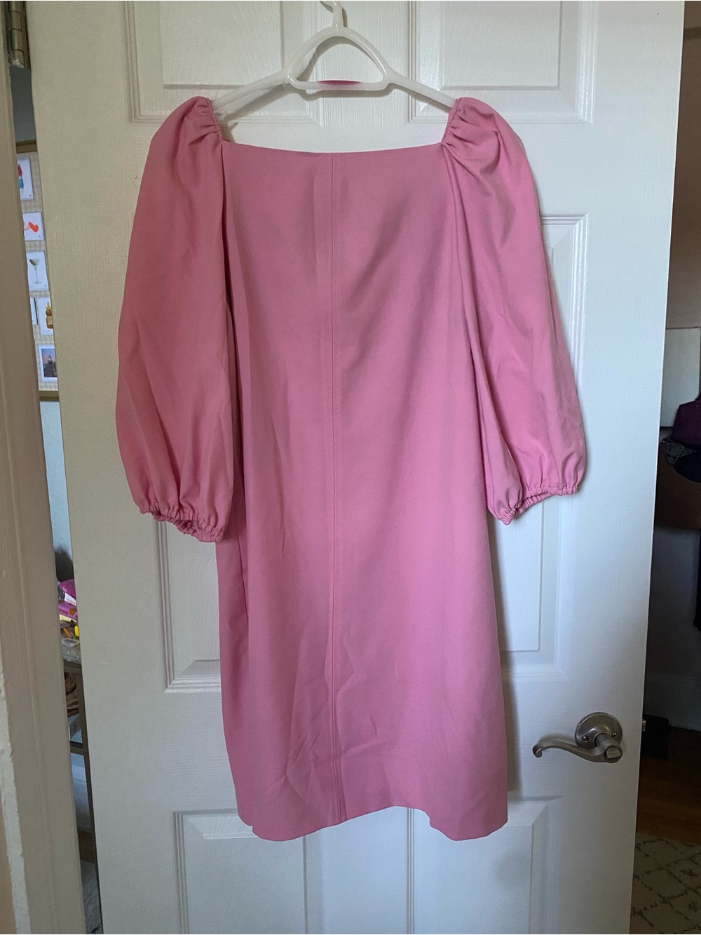 Trina Turk Rose Pink Puff-Sleeve Dress